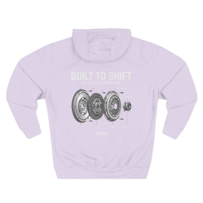 Built to Shift Hoodie — Clutch &amp; Flywheel Mechanic Graphic | MPM Tuning Design