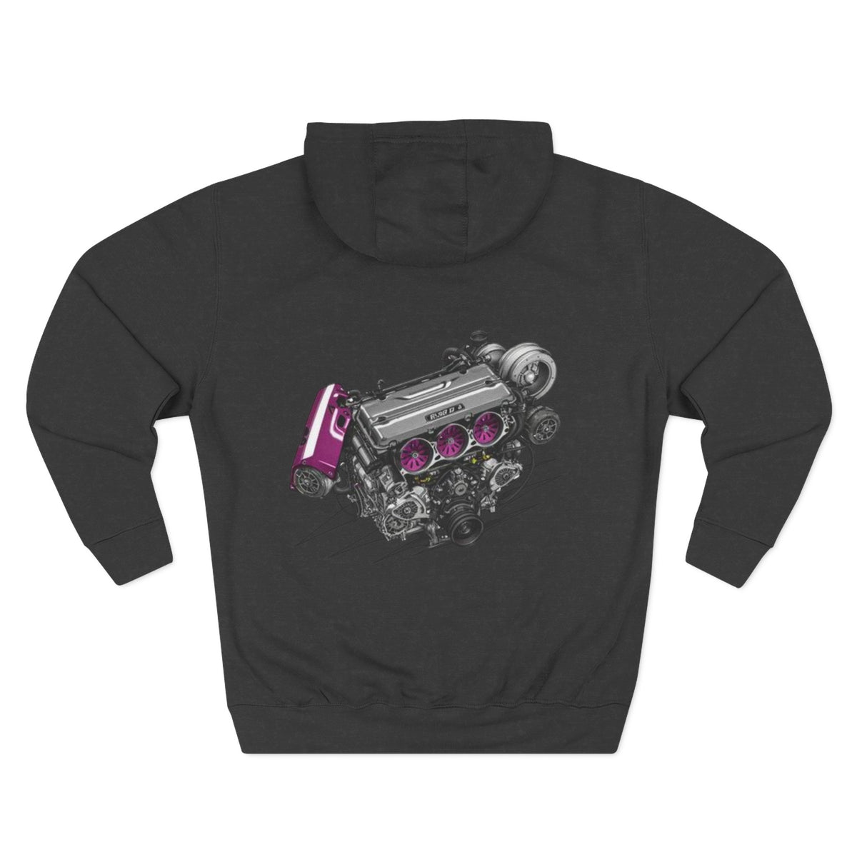 Engine VTEC Graphic Hoodie — Racing Motor Back Print Fleece | MPM Tuning Design