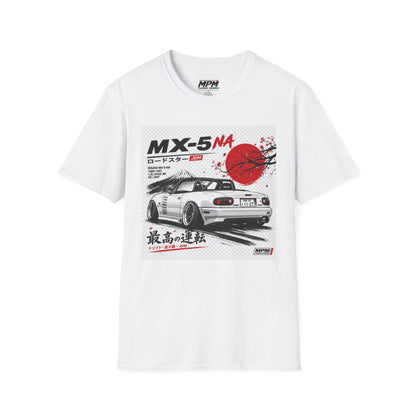 Mazda MX-5 NA Retro Racing T-Shirt — Japanese Sun Track Day Tee | MPM Tuning Design