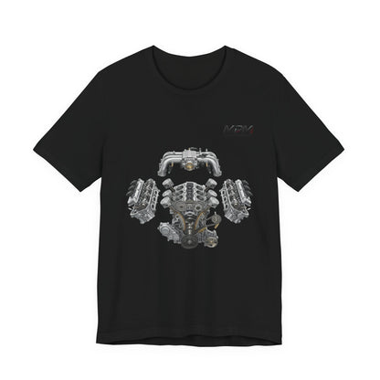 V8 Engine Blueprint Tee — Mechanical Diagram T-Shirt | MPM Tuning Design