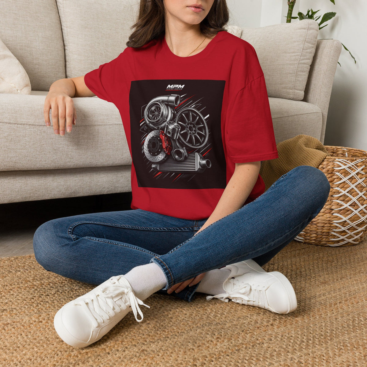 Turbocharger Engine T-Shirt — Motorsport Turbo Graphic Tee | MPM Tuning Design