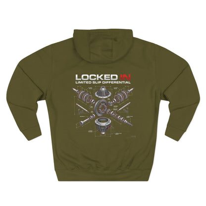 Car Parts Hoodie — Locked In Drivetrain Graphic Fleece | MPM Tuning Design