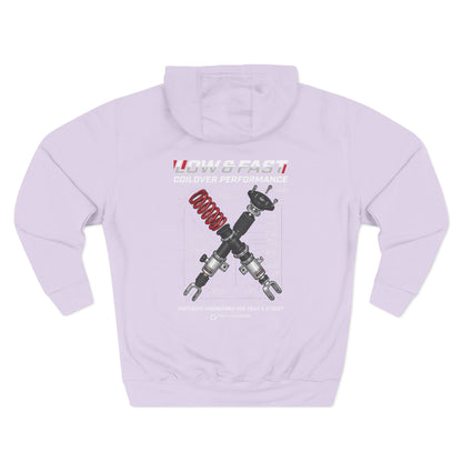 Auto Coil &amp; Strut Hoodie — Racing Suspension Graphic Fleece | MPM Tuning Design