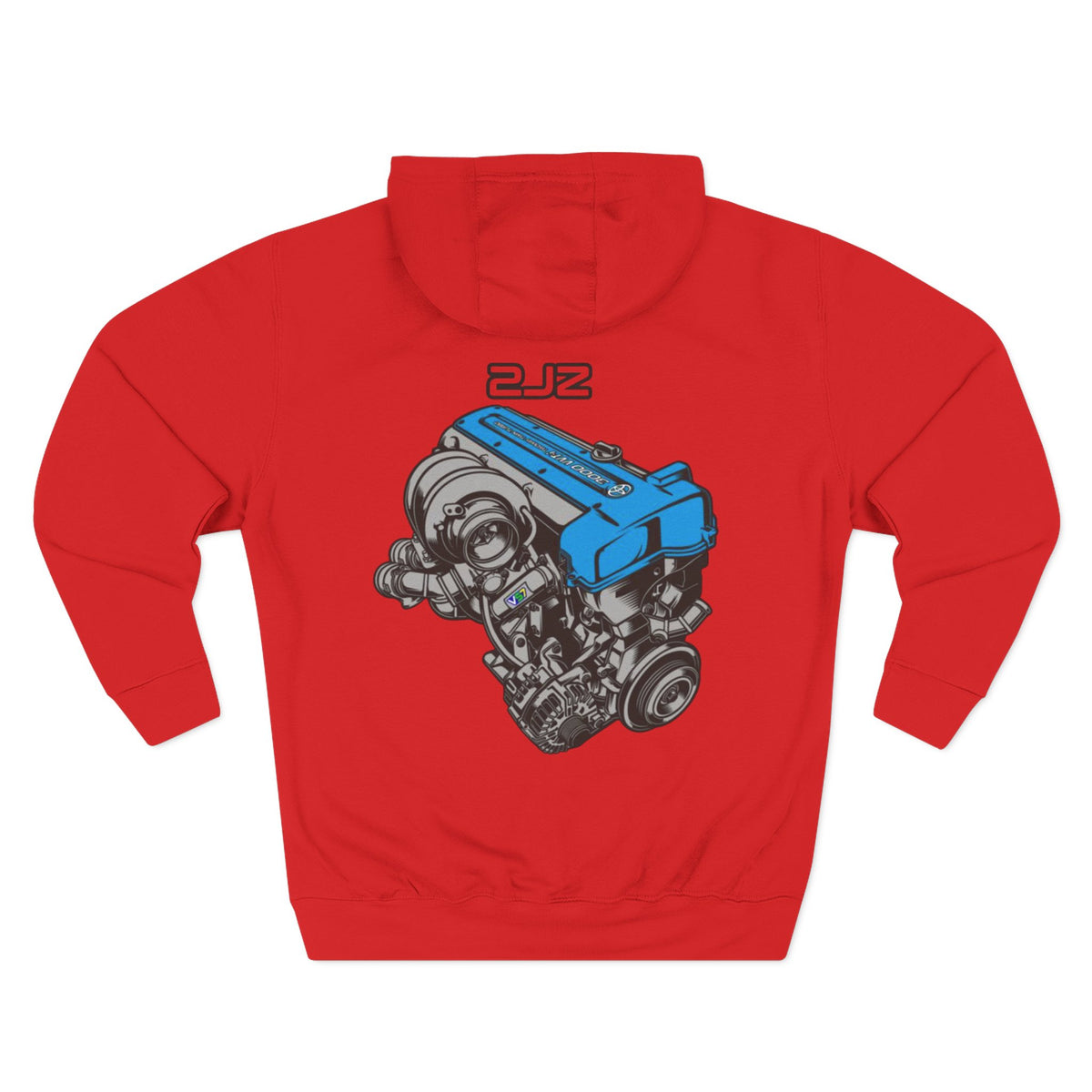 2JZ Engine Diagram Hoodie — JDM Car Enthusiast Fleece | MPM Tuning Design