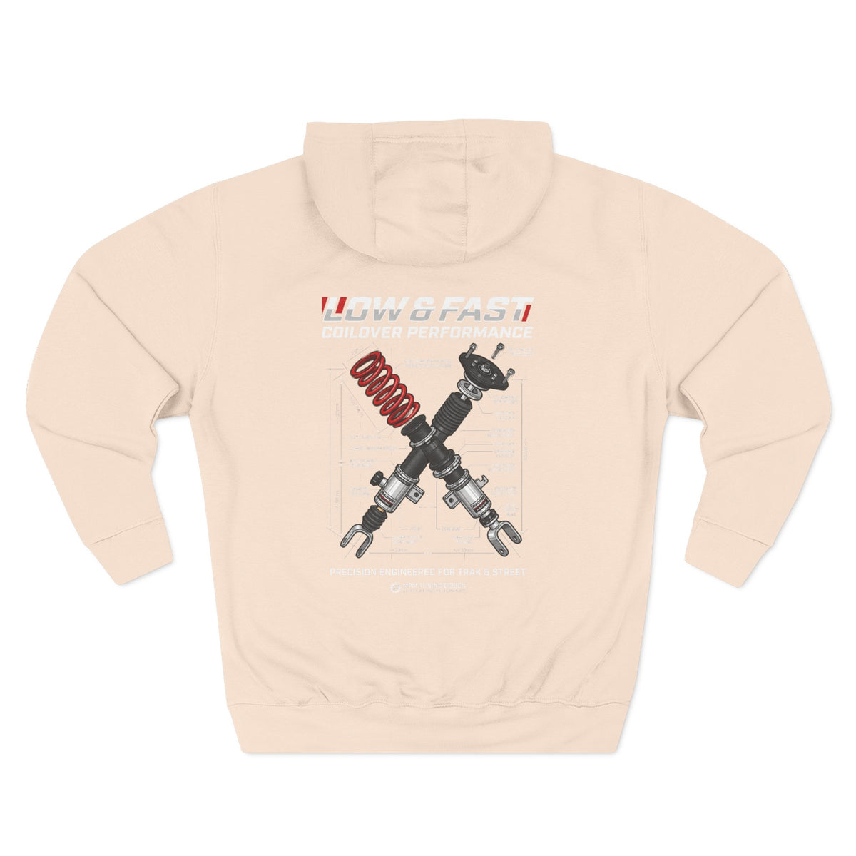 Auto Coil &amp; Strut Hoodie — Racing Suspension Graphic Fleece | MPM Tuning Design