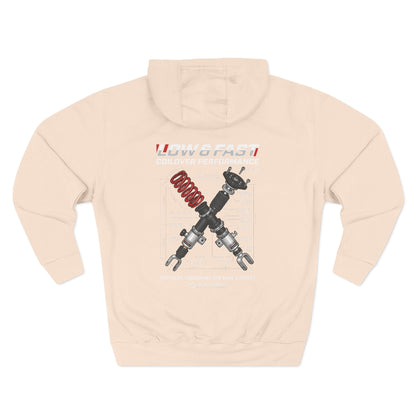 Auto Coil &amp; Strut Hoodie — Racing Suspension Graphic Fleece | MPM Tuning Design