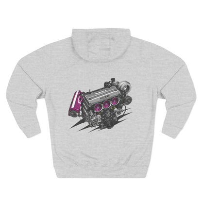 Engine VTEC Graphic Hoodie — Racing Motor Back Print Fleece | MPM Tuning Design