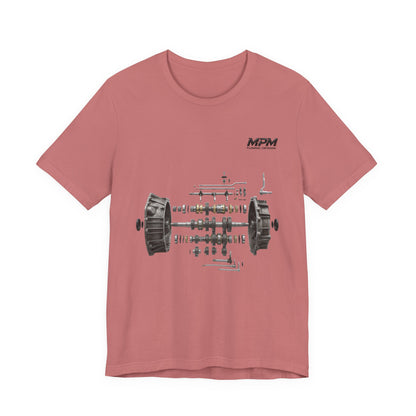 Engine Blueprint Graphic Tee — Mechanical Schematic T-Shirt | MPM Tuning Design