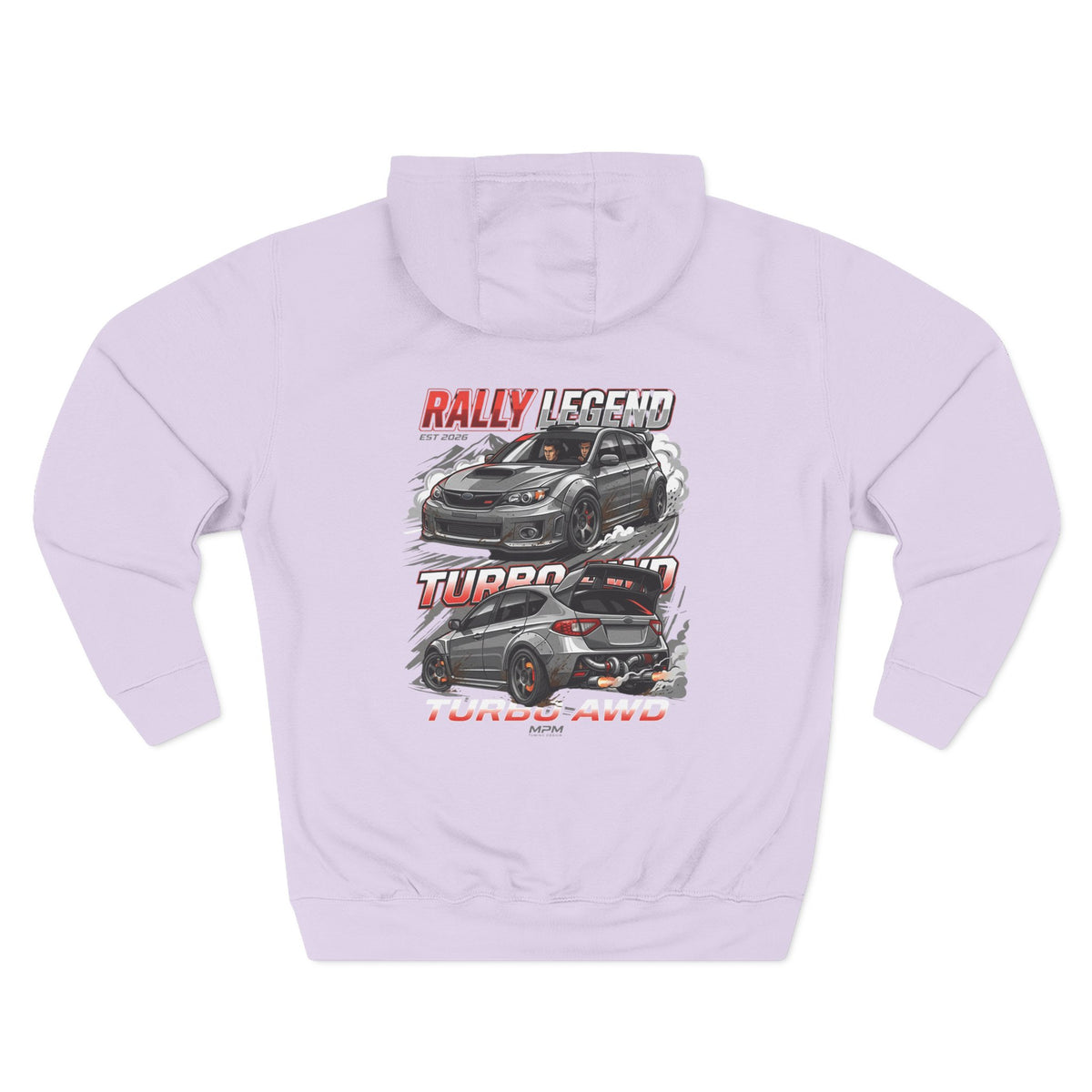 Rally Turbo Hoodie — Racing Car Graphic Fleece Pullover | MPM Tuning Design