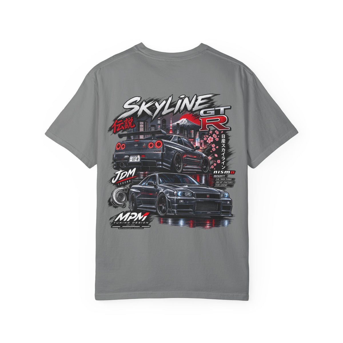 Nissan Skyline GT-R Graphic T-Shirt — JDM Racing Car Tee | MPM Tuning Design