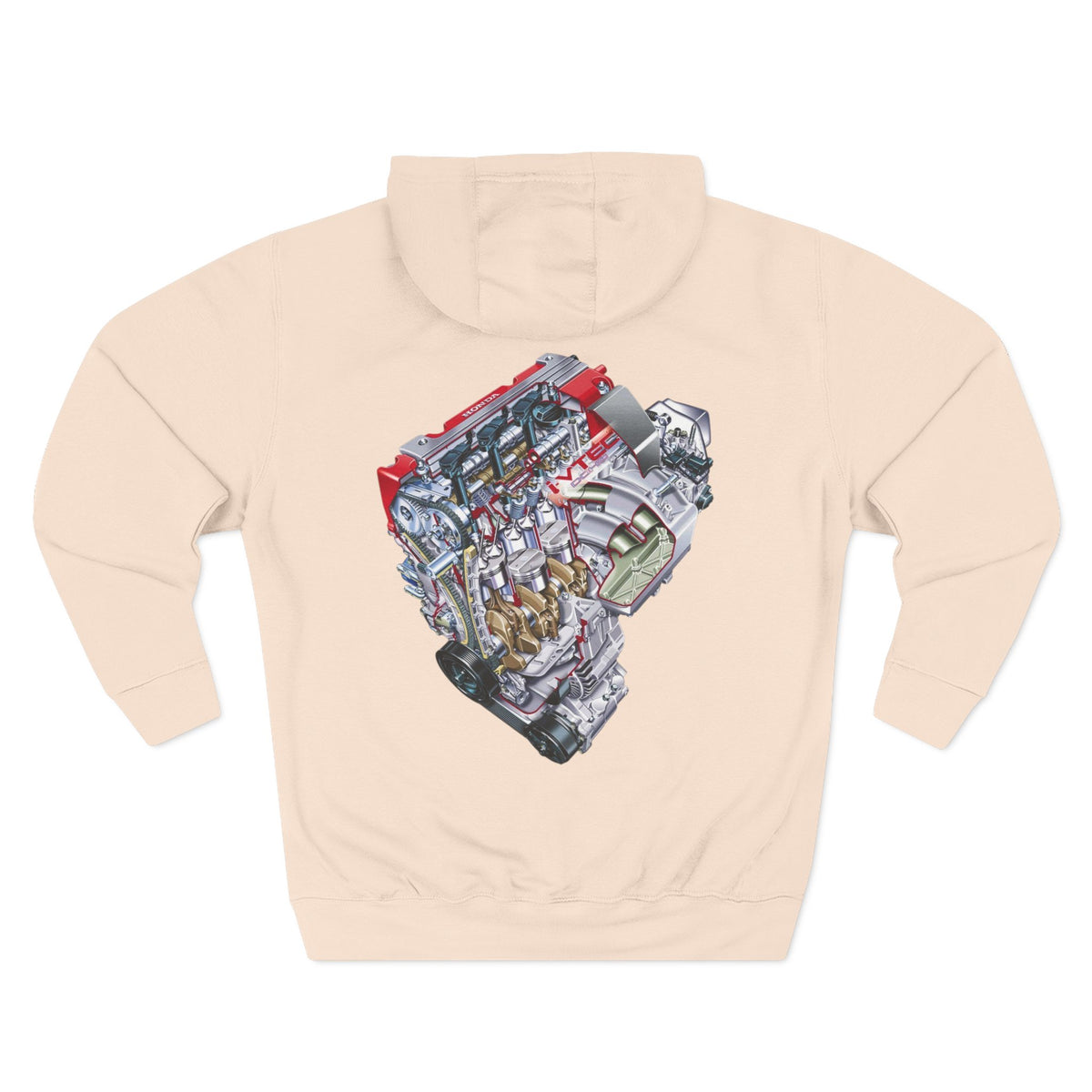 Engine Cutaway Diagram Hoodie — Automotive Illustration Fleece | MPM Tuning Design