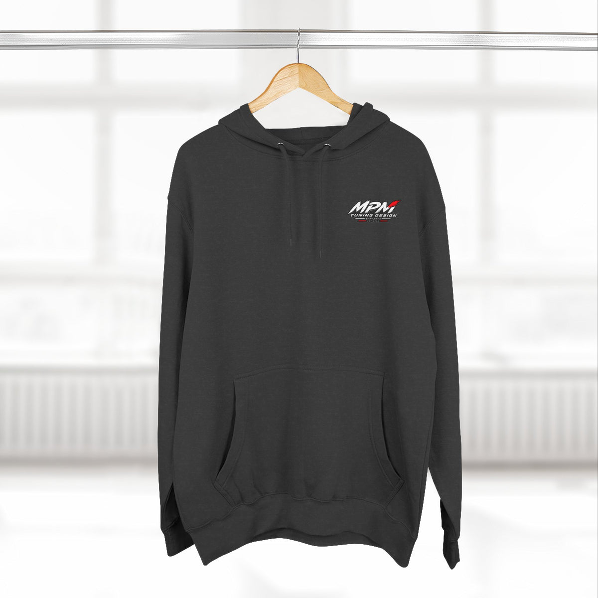 MPM Minimal Logo White Fleece Hoodie – Premium Pullover