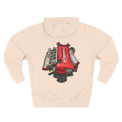 Engine Bay Graphic Hoodie — Car Engine Illustration Fleece | MPM Tuning Design