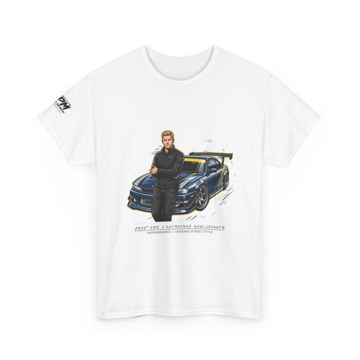 Racer &amp; Skyline Tee — JDM Car Enthusiast Graphic T-Shirt | MPM Tuning Design