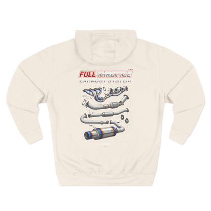 Exhaust System Diagram Hoodie — Full Titanium Car Parts Fleece | MPM Tuning Design