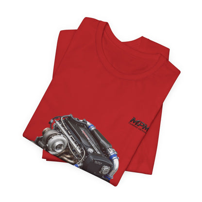 Turbo Engine Illustration T-Shirt — Detailed Graphic Tee | MPM Tuning Design