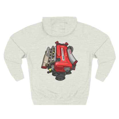 Engine Bay Graphic Hoodie — Car Engine Illustration Fleece | MPM Tuning Design