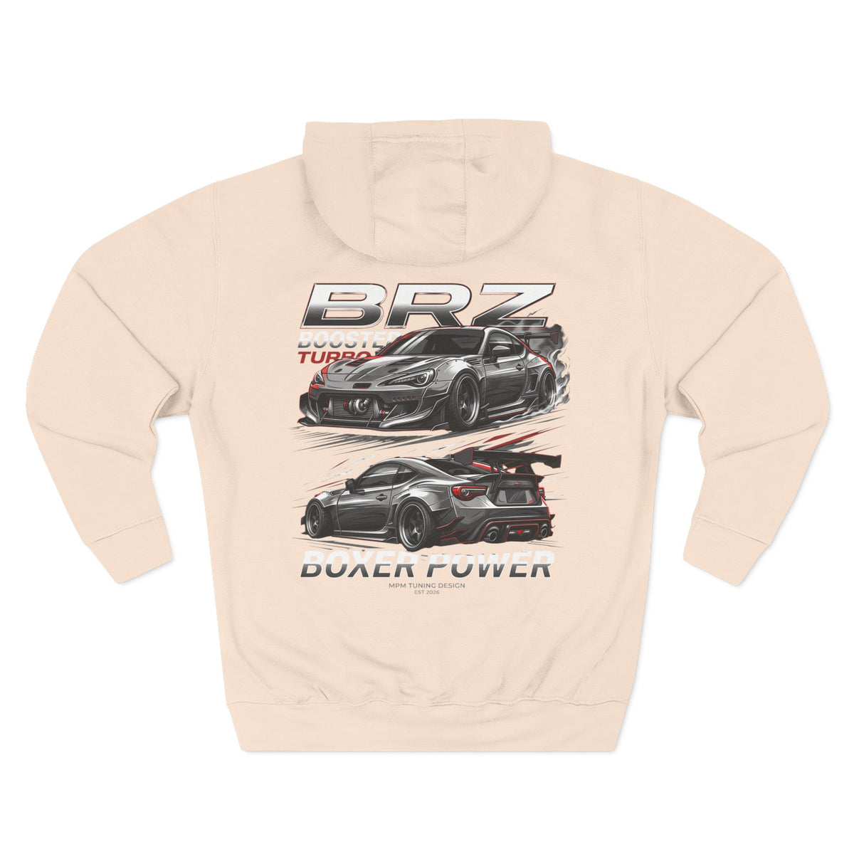 BRZ Twin Turbo Racing Hoodie — Dual Power Car Graphic Fleece | MPM Tuning Design