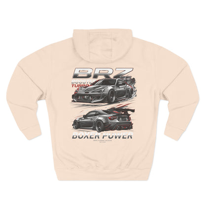 BRZ Twin Turbo Racing Hoodie — Dual Power Car Graphic Fleece | MPM Tuning Design