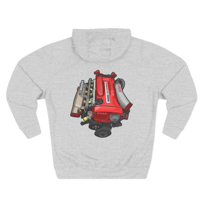 Engine Bay Graphic Hoodie — Car Engine Illustration Fleece | MPM Tuning Design