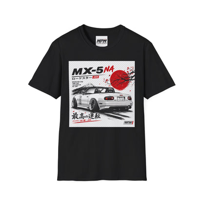 Mazda MX-5 NA Retro Racing T-Shirt — Japanese Sun Track Day Tee | MPM Tuning Design