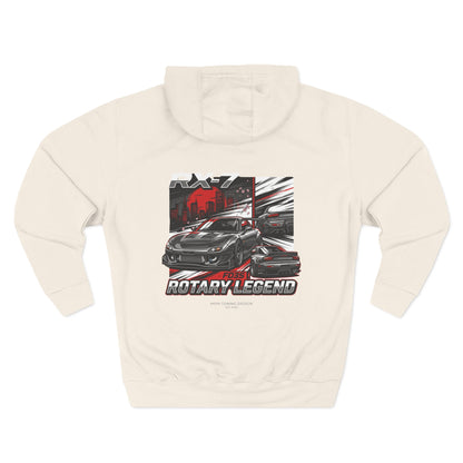 Rotary Legend Graphic Hoodie — JDM Wankel Engine Car Fleece | MPM Tuning Design
