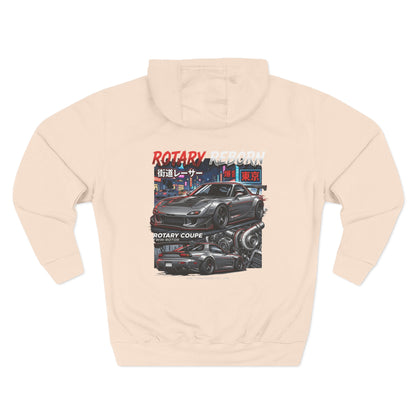 Mazda RX-7 Rotary Coupe Fleece Hoodie — JDM Racing Graphic | MPM Tuning Design