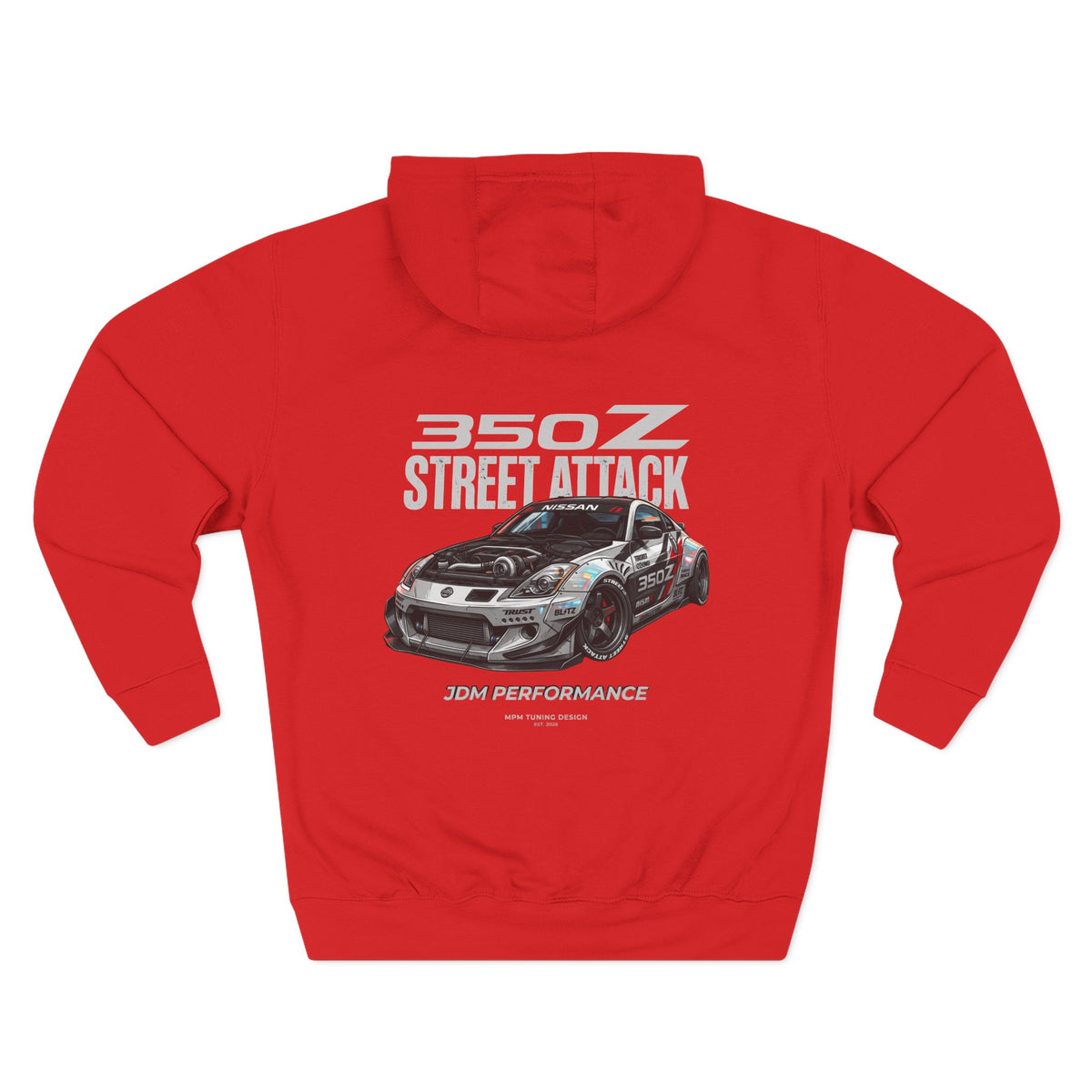 Nissan 350Z Street Attack Hoodie — JDM Racing Car Graphic Fleece | MPM Tuning Design