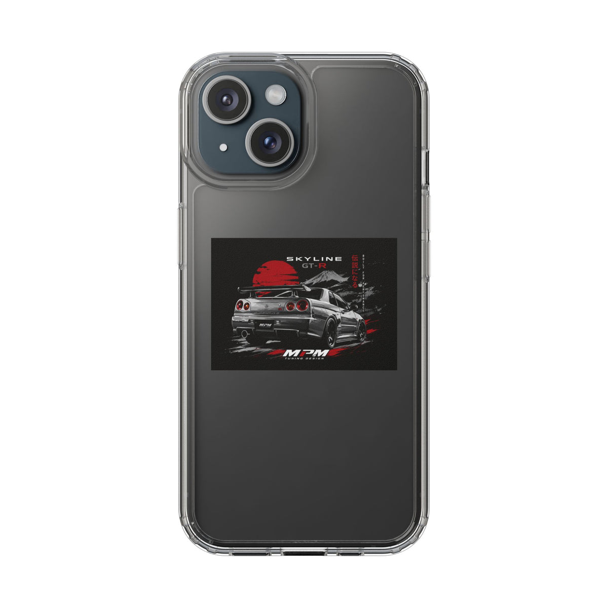 Clear Phone Case — Nissan Skyline GT-R Racing Car Graphic | MPM Tuning Design