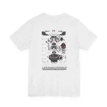 Turbocharger Diagram T-Shirt — Engine Blueprint Graphic Tee | MPM Tuning Design