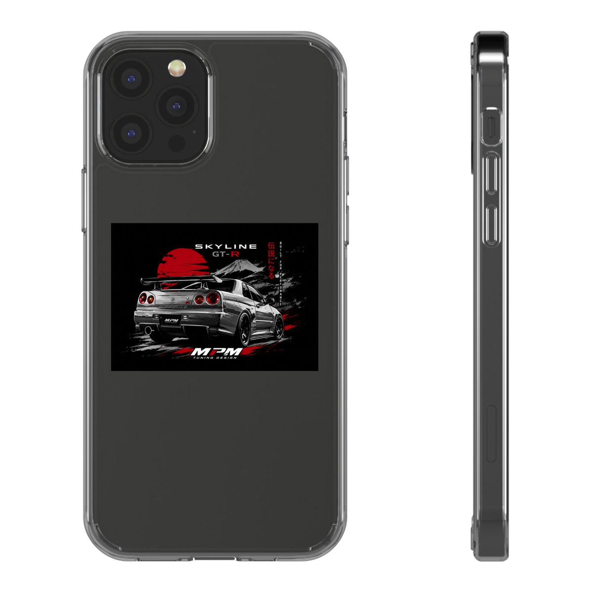 Clear Phone Case — Nissan Skyline GT-R Racing Car Graphic | MPM Tuning Design