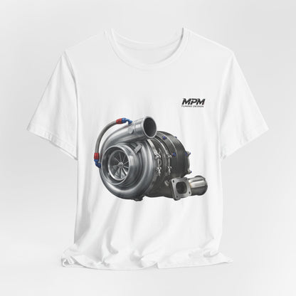 Turbocharger Graphic Tee — MPM Turbo Engine Shirt for Car Enthusiasts