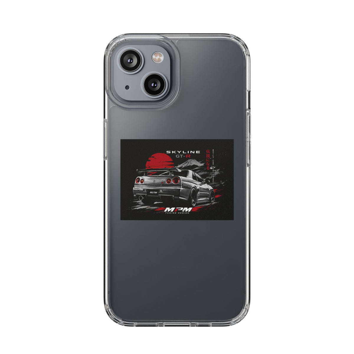 Clear Phone Case — Nissan Skyline GT-R Racing Car Graphic | MPM Tuning Design