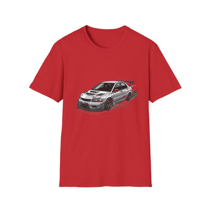 Rally Evo Car T-Shirt — Racing Mitsubishi Lancer Graphic Tee | MPM Tuning Design