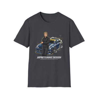 Racing Legend T-Shirt — Illustrated Driver with Performance Sports Car | MPM Tuning Design