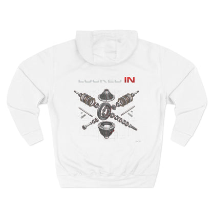Car Parts Hoodie — Locked In Drivetrain Graphic Fleece | MPM Tuning Design