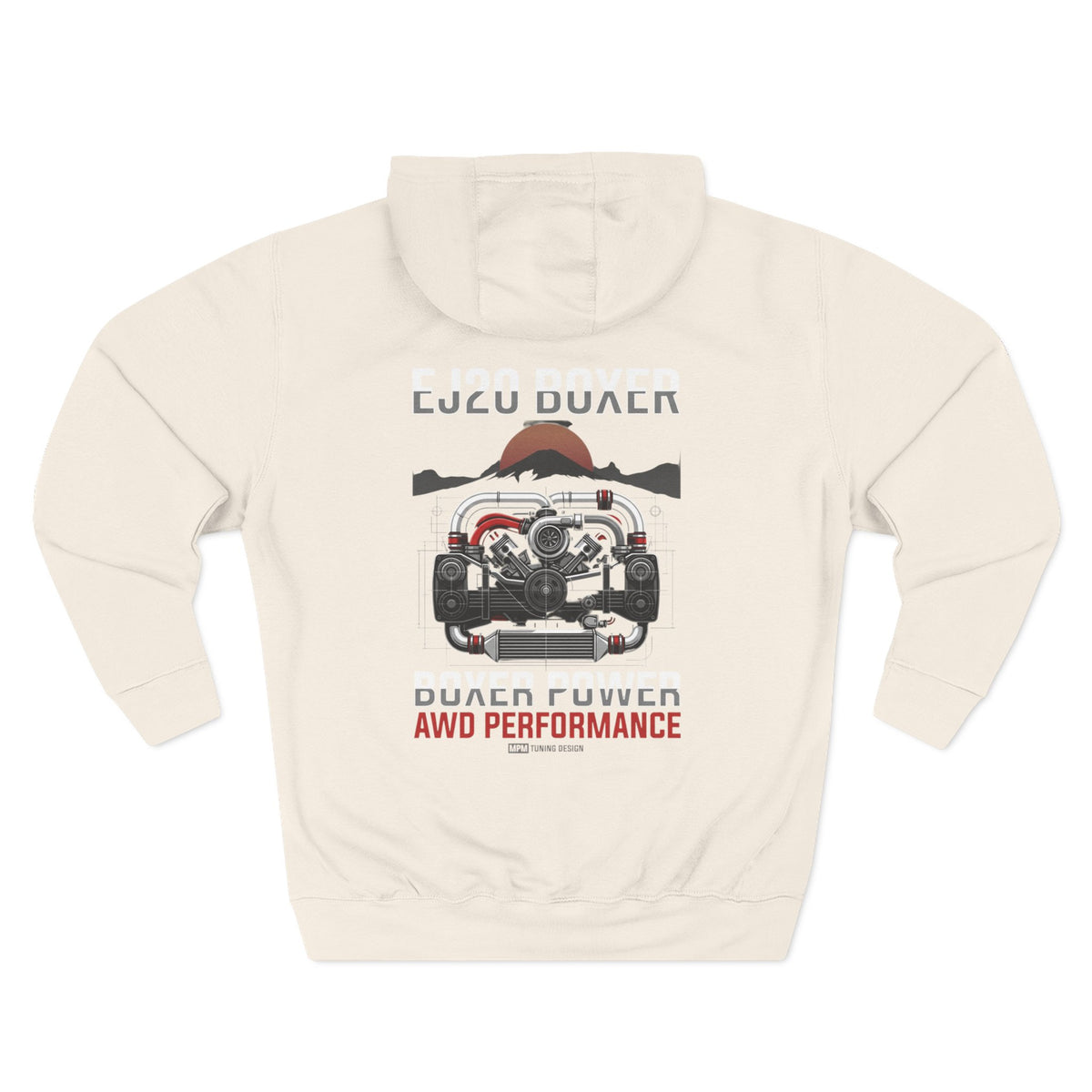 Rugged AWD Performance Hoodie — Off-Road Engine Graphic Fleece | MPM Tuning Design
