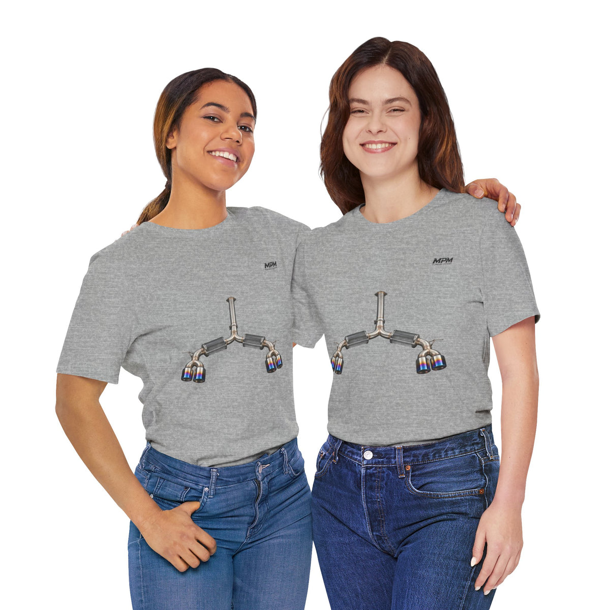 Exhaust Tip Graphic Tee — Quad Burnt Tip Muffler T-Shirt | MPM Tuning Design