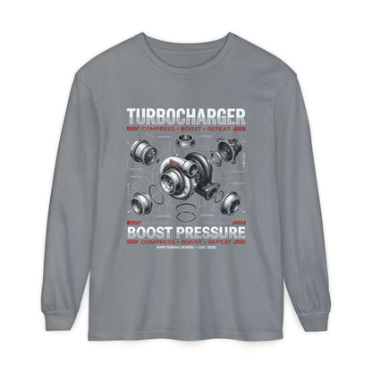 Turbocharger Boost Pressure Long Sleeve Tee — JDM Graphic | MPM Tuning Design