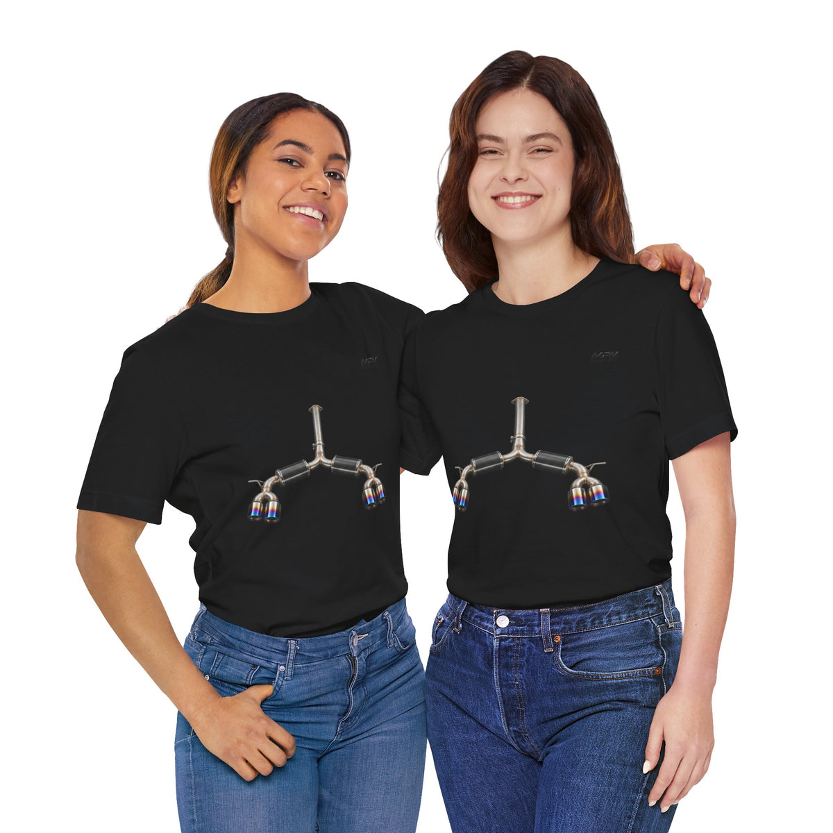 Exhaust Tip Graphic Tee — Quad Burnt Tip Muffler T-Shirt | MPM Tuning Design
