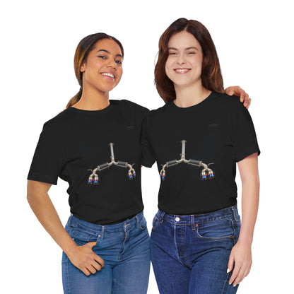 Exhaust Tip Graphic Tee — Quad Burnt Tip Muffler T-Shirt | MPM Tuning Design
