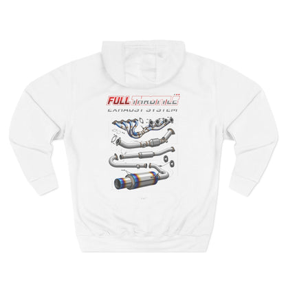 Exhaust System Diagram Hoodie — Full Titanium Car Parts Fleece | MPM Tuning Design