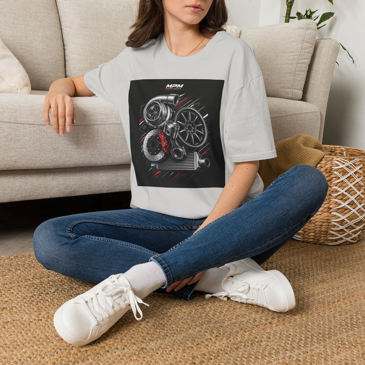 Turbocharger Engine T-Shirt — Motorsport Turbo Graphic Tee | MPM Tuning Design