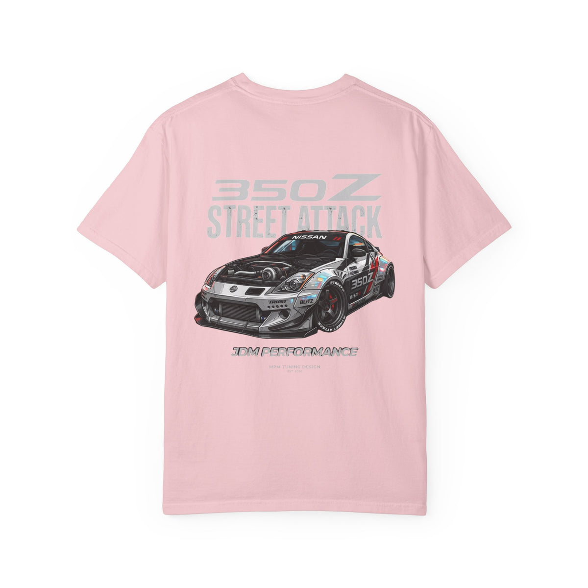 Nissan 350Z Street Attack T-Shirt — JDM Racing Car Graphic Tee | MPM Tuning Design