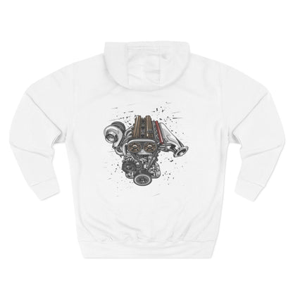 Engine Artwork Hoodie — V8 Motor Graphic Fleece Pullover | MPM Tuning Design