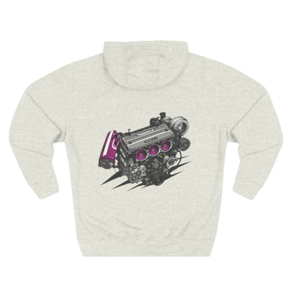 Engine VTEC Graphic Hoodie — Racing Motor Back Print Fleece | MPM Tuning Design