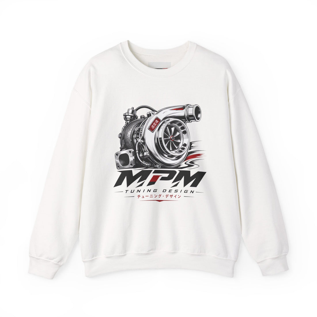 Turbocharger Graphic Crewneck Sweatshirt — Car Enthusiast Fleece | MPM Tuning Design
