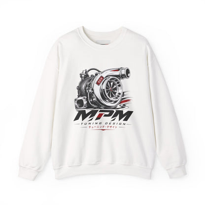 Turbocharger Graphic Crewneck Sweatshirt — Car Enthusiast Fleece | MPM Tuning Design