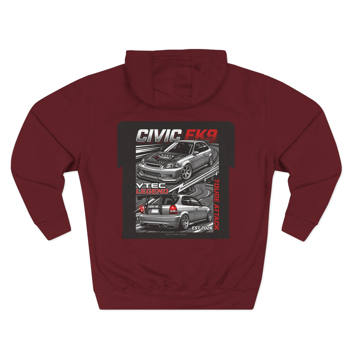 Honda Civic EK9 VTEC Legend Hoodie — JDM Racing Car Graphic Fleece | MPM Tuning Design