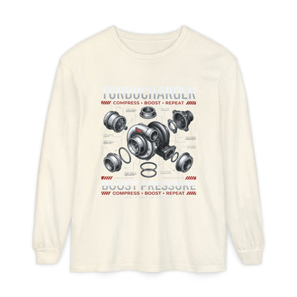 Turbocharger Boost Pressure Long Sleeve Tee — JDM Graphic | MPM Tuning Design